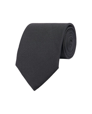 Corbata lisa negra de seda