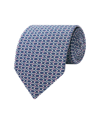 Corbata twill estampado seda natural