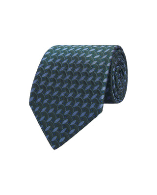 Corbata jacquard microdibujo seda natural
