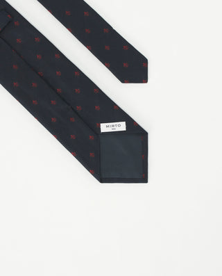 Corbata jacquard microdibujo seda natural by MIRTO | 81752_0001_2