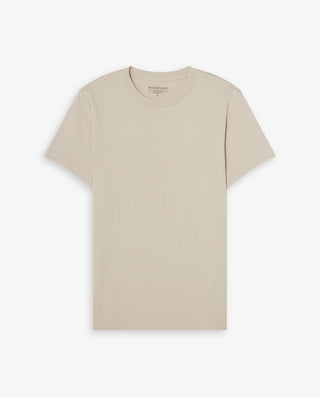 Camiseta cuello caja algodón orgánico beige
