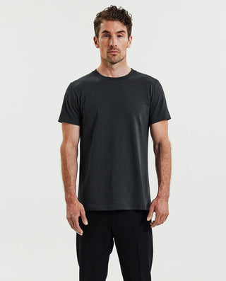 Camiseta cuello caja algodón orgánico grafito