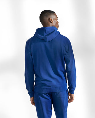 Sudadera capucha algodón organico azul tinta MIRTO