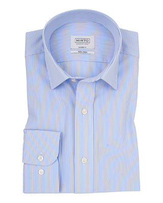 Camisa rayas semi-entallada travelshirt azul