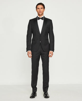 Wing collar tailored-fit tuxedo shirt