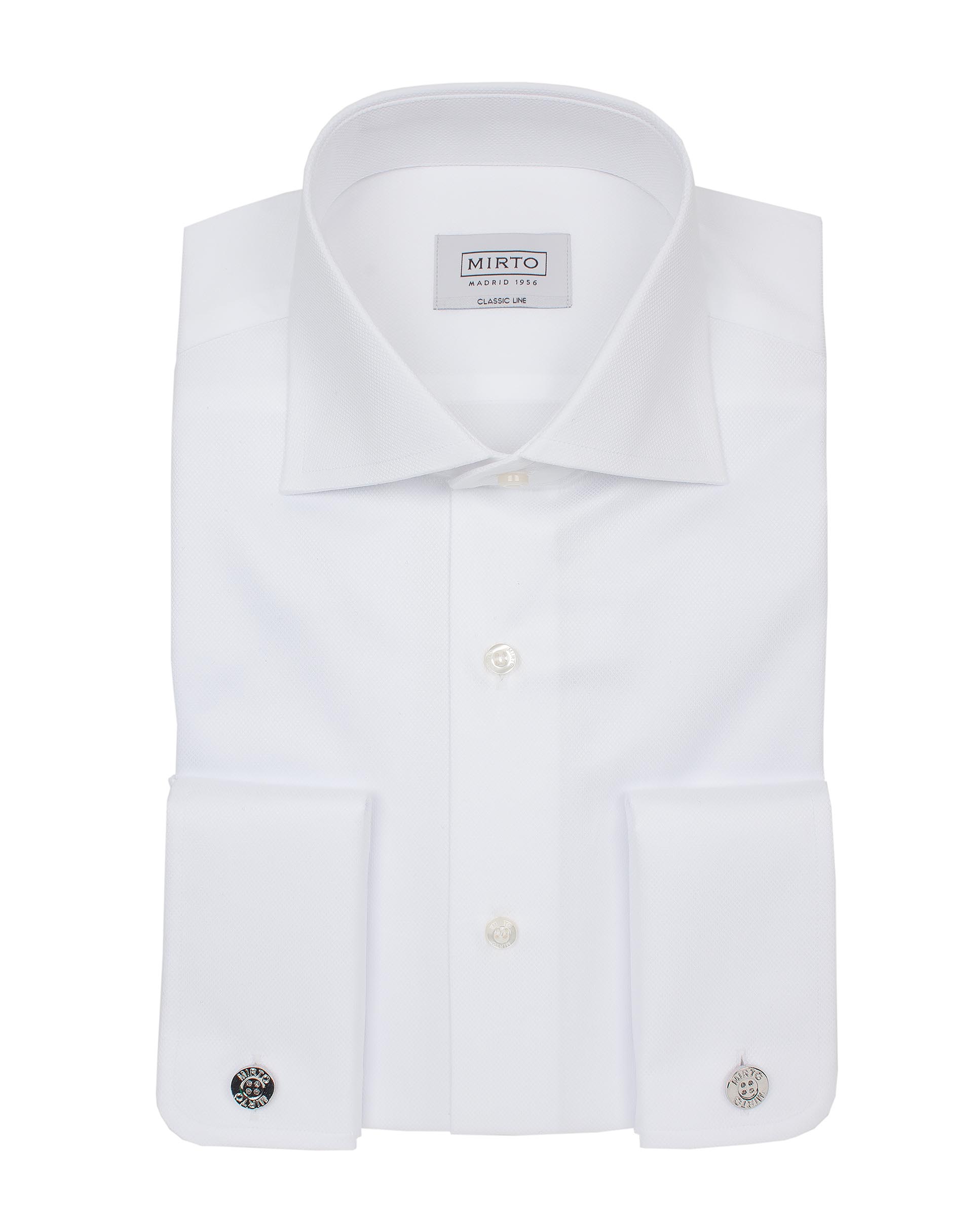 Camisa vestir puño doble blanco Big&tall MIRTO