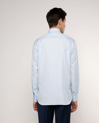 Camisa vestir de popelín azul