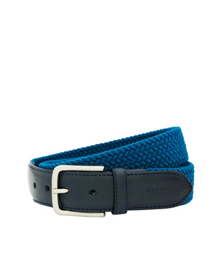 Cinturón trenzado elástico azul by MIRTO