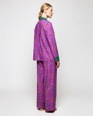 Pijama algodón estampado floral morado by MIRTO