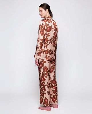 Pijama estampado floral color melocotón by MIRTO