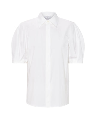Camisa de manga corta en algodón blanco by MIRTO