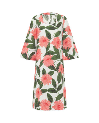 Vestido de algodón estampado floral rosa by MIRTO