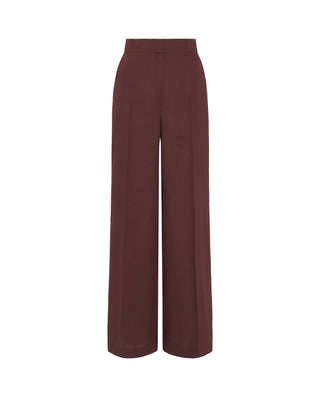 Pantalón de lino burdeos by MIRTO