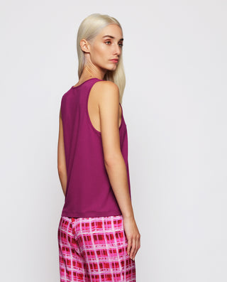 Top morado bordado MIRTO by MIRTO