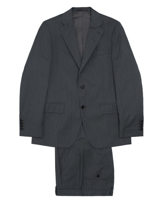 Traje de lana raya diplomática gris by MIRTO