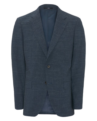 Chaqueta mezcla algodón y lino stretch azul by MIR
