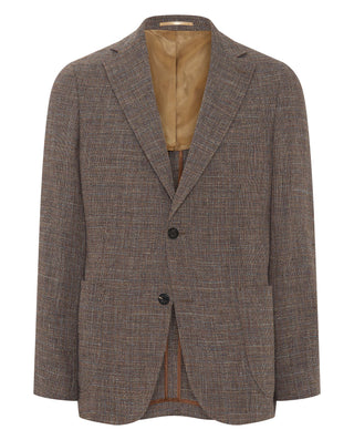 Chaqueta mezcla algodón y lino stretch marrón by M