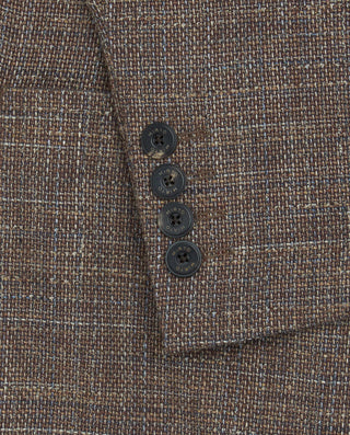 Chaqueta mezcla algodón y lino stretch marrón by M