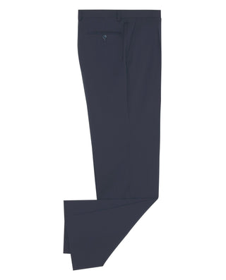Pantalon regular fit con pliegues marino