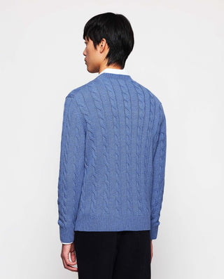 Jersey de Lana cuello redondo azul by MIRTO