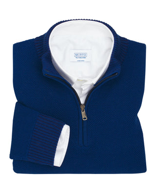 Jersey cuello perkins cremallera azul royal by MIR