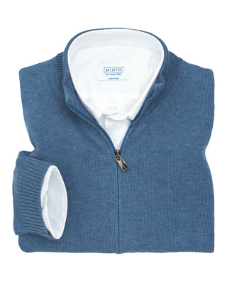 Chaqueta de punto azul denim by MIRTO