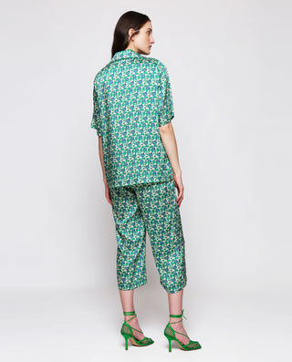 Pijama estampado floral verde by MIRTO