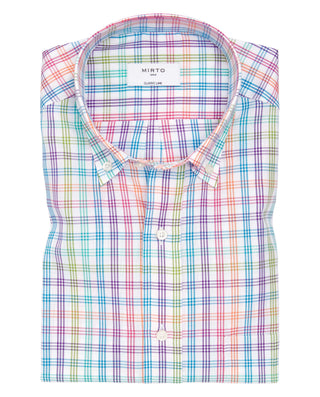 Camisa casual algodón Oxford cuadros multicol by M