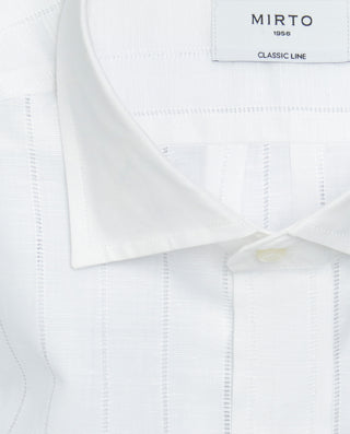 Camisa casual calada lino y algodón by MIRTO