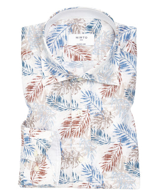 Camisa casual estampada manga larga by MIRTO