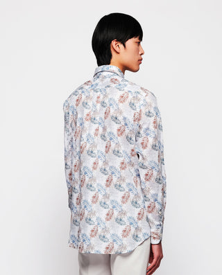 Camisa casual estampada manga larga by MIRTO