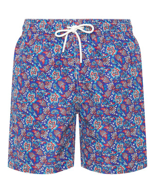 Bañador estampado paisley rojo y azul by MIRTO