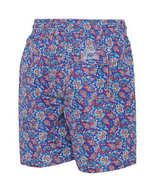 Bañador estampado paisley rojo y azul by MIRTO