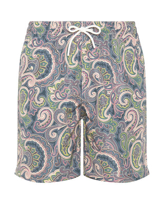 Bañador estampado paisley verde y gris by MIRTO